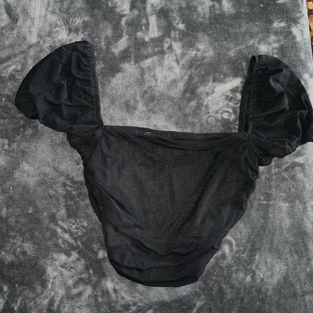 Princess Polly City Lights Crop Top in Black Size 4 - Picture 6 of 10